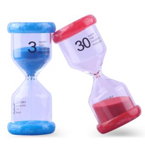 Wholesale Colorful Plastic Sand Timer Clock 2 3 5 10 15 30 Min Kids Game Hourglass from china suppliers