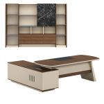 Stylish and Functional Executive Desk for Busy Professionals in Large Office