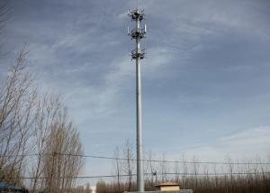 Wholesale Q235B Carbon Structural Steel Telecom Tower , Overlapping connection Galvanized Steel Monopole from china suppliers