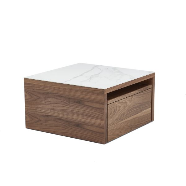 Modern Luxury Coffee Table Set Nordic Modern Marble Top Wooden Center Table Coffee Table for Living Room