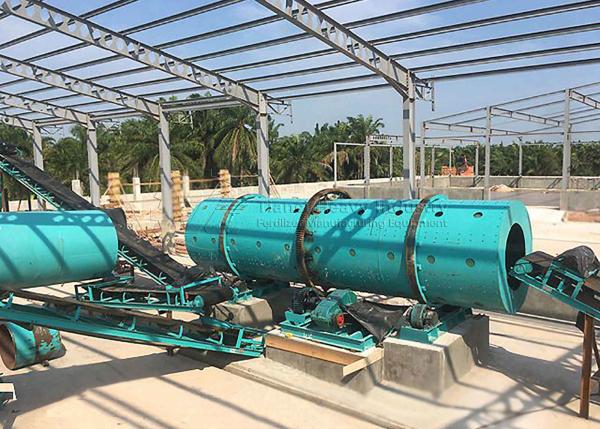 1T/h Capacity Granules Fertilizer Production Line Drum Granulator For Organic