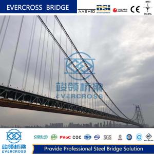Wholesale Painted Cable Suspension Prefabricated Steel Bridge Big Loading Capacity from china suppliers