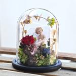 Preserved Rose in Glass Dome for Christmas Decorations Preserved Flowers in Box