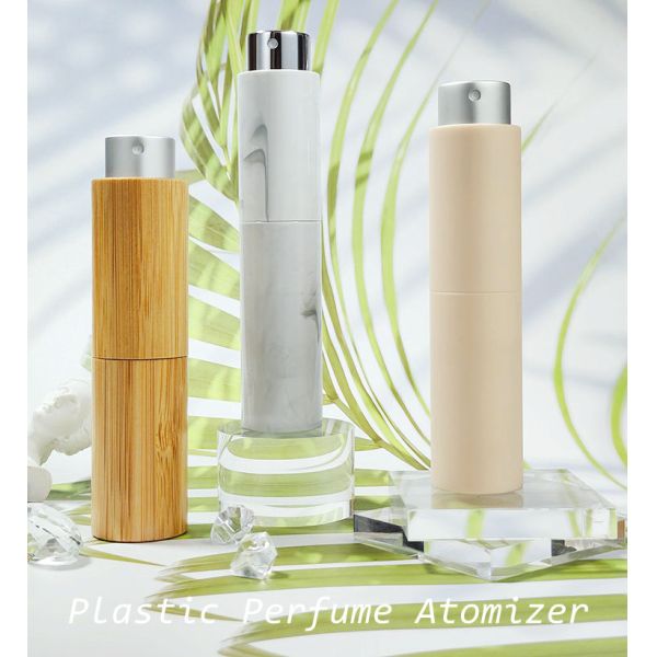 8ml 10ml 20ml Empty Black White Plastic Personalized Refill Perfume Atomizer Spray Bottle