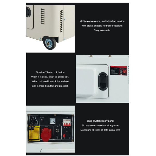 5/6/8/9kw Silent Diesel Generator Set Household Emergency Power