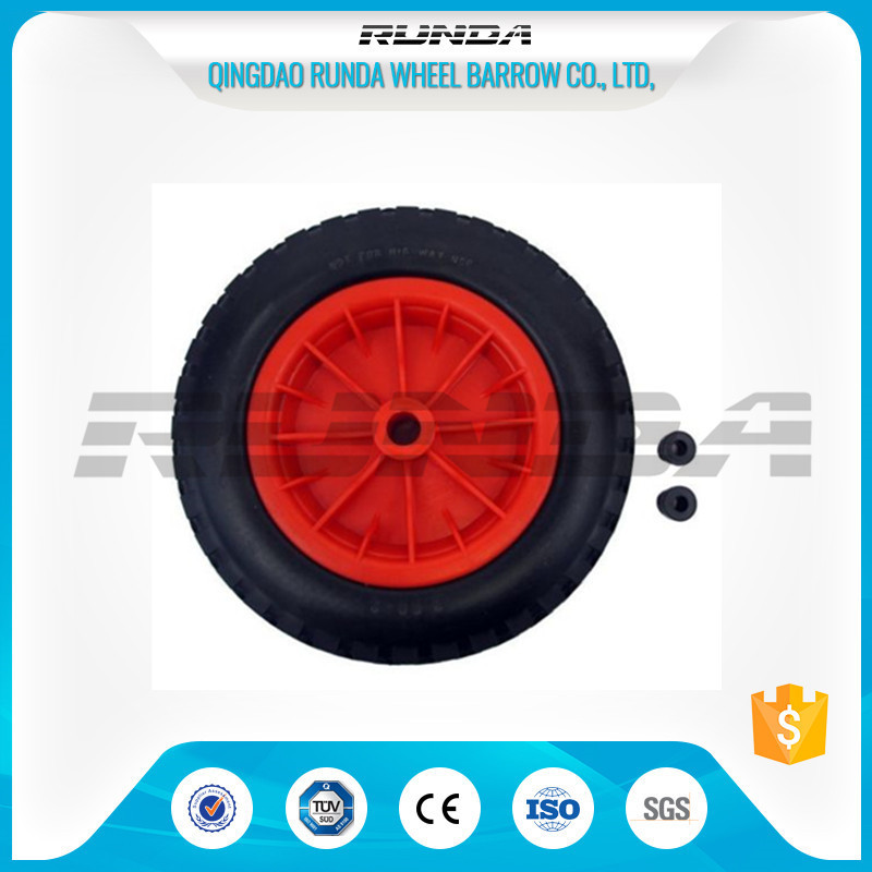 Inflatable Pneumatic Rubber Wheels 16mm Inner Hole Plastic Rim Bush Bearing 3.50-8