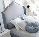 Bedroom Fabric Headboard Upholster Solid Wood Bed