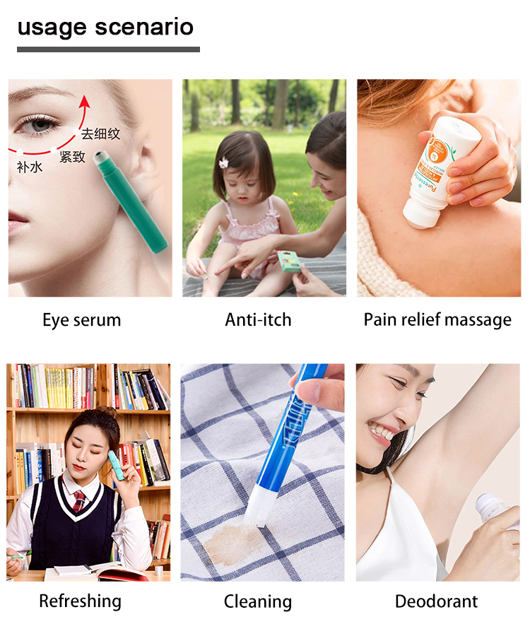 RPP 8ml Empty Injection Custom Yellow Color Matte Finished Eye Serum Roll On Bottle No Leakage