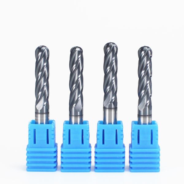 4F Ball Nose End Milling Cutter Diamond CNC Router Bit Tungsten Steel Milling Cutters Coating Options Altin Tin ODM