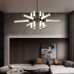 Creative Simple Led Aluminum Glass Tube Pendant Light Living Room Bedroom Light