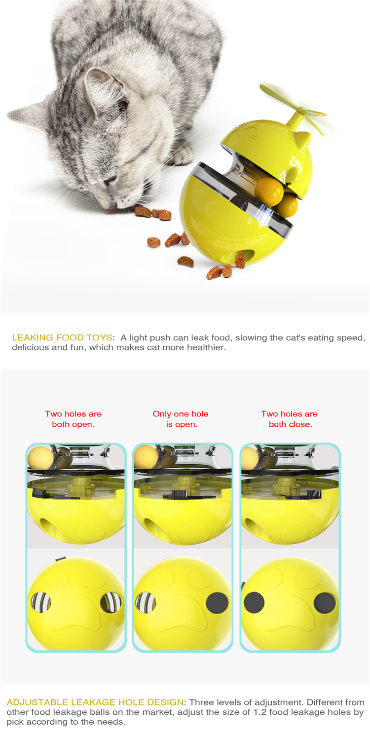 Cat High Interactive Toy With Balls Cat Tumbler Rotating Puzzle Slow Feeder Kitten Training Toy
