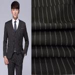 Toy 200D Polyester Woven White Stripe Suiting Fabric Men Jacket Cloth Live Show