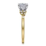 18K 14K 10K Solid Gold Customized Pattern Jewelry VVS Clarity CVD Round Cut