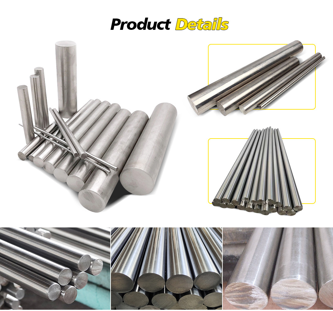 ASTM A276 201/202/304/316/316L Hot Rolled Cold Drawn Stainless Steel Bright Solid Rod Stainless Steel Round Bar