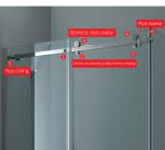 Enhance Your Bathroom with Gold Color Frameless Sliding Shower Door Hardware