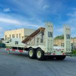 Dual Circuit WABCO Brake 13m FGN Low Bed Truck Semi Trailer for Excavator