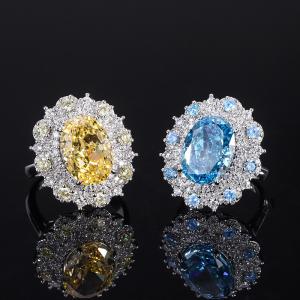 Wholesale Lanciashow 925 Sterling Silver Ring with 10mmx14mm Lab Gemstone from china suppliers