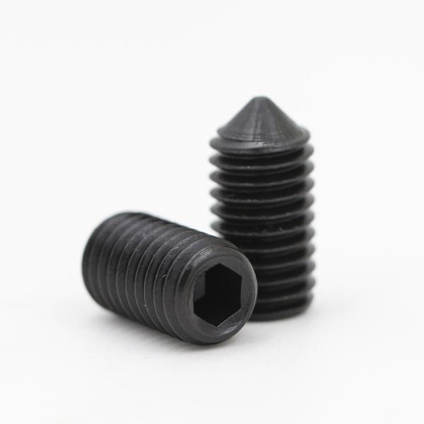 SGS Approved Grade 12.9 Black Zinc Steel Hexagon Socket Cone Point Set Screws
