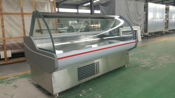 Stainless Steel Deli Display Fridge , Deli Refrigeration Equipment With Glass