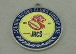 Shiny Nickel Enamel Medal , Zinc Alloy Die Casting Sports Badge