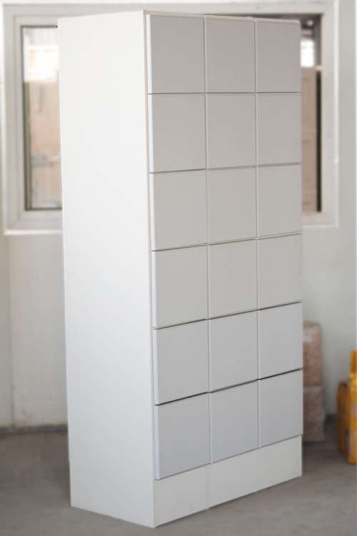 Anti UV Aging IOT Locker 6 Tier Beige Door Strong / Beautiful For Gym