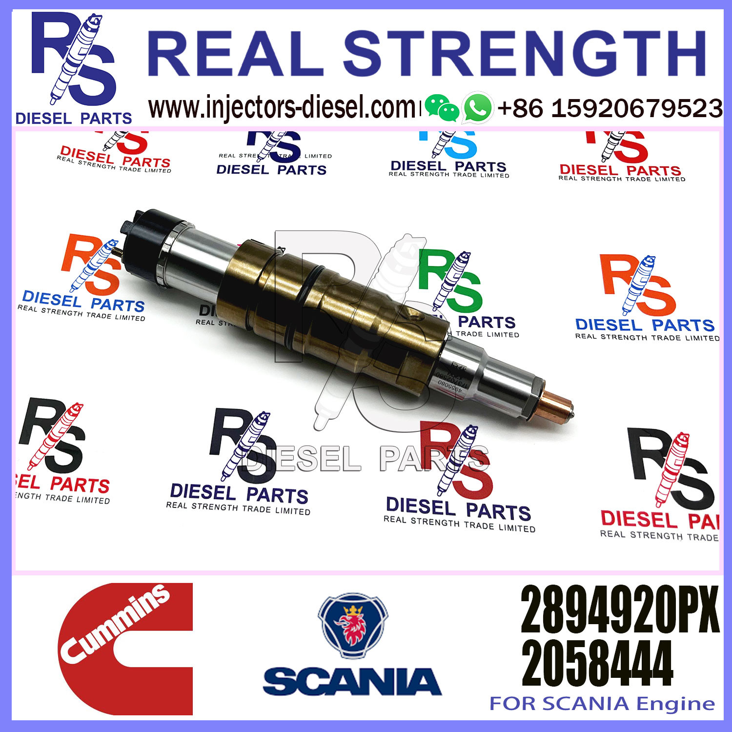 Diesel Common rail fuel injector 2894920PX 2058444 2482244 2031386 for SCANIA Excavator DC09 DC13 DC16