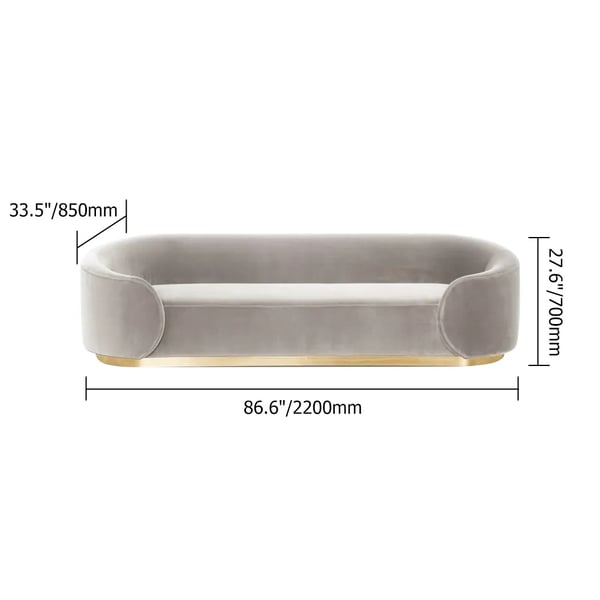 Customizable Size Modern Design Style Velvet Sofa Set with Sectional Upholstery Cover