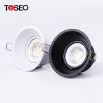 Slim 85mm Cut Out Anti Glare Downlights Deep Cup Black Living Room Ceiling