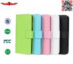 Hot Selling 100% Qualify Colorful PU Flip Wallet Leather Cover Cases For HTC