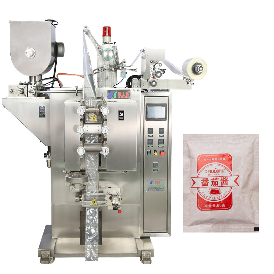 Automatic Chili Sauce Ketchup Condiment Pouch Multi-Function Filling Food Packing Machine with Stirring Function