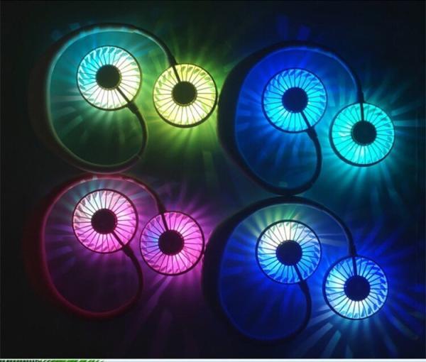 Protable hand free rechargeable USB Mini necklace fan for sports cool with
