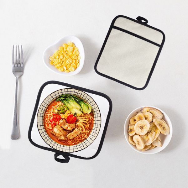 Customized Sublimation Placemats Blanks Linen And Polyester Sublimation Pot Holder Blanks