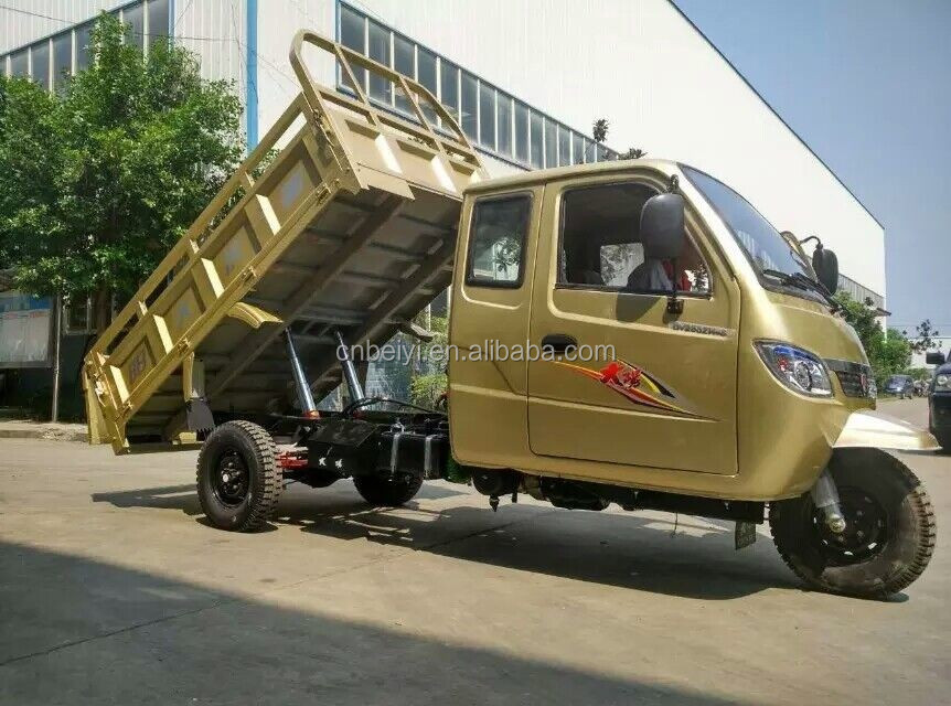 Closed Cabin Topple Triporte 1000CC Water Cooled Dumper for Cargo Transport Solutions