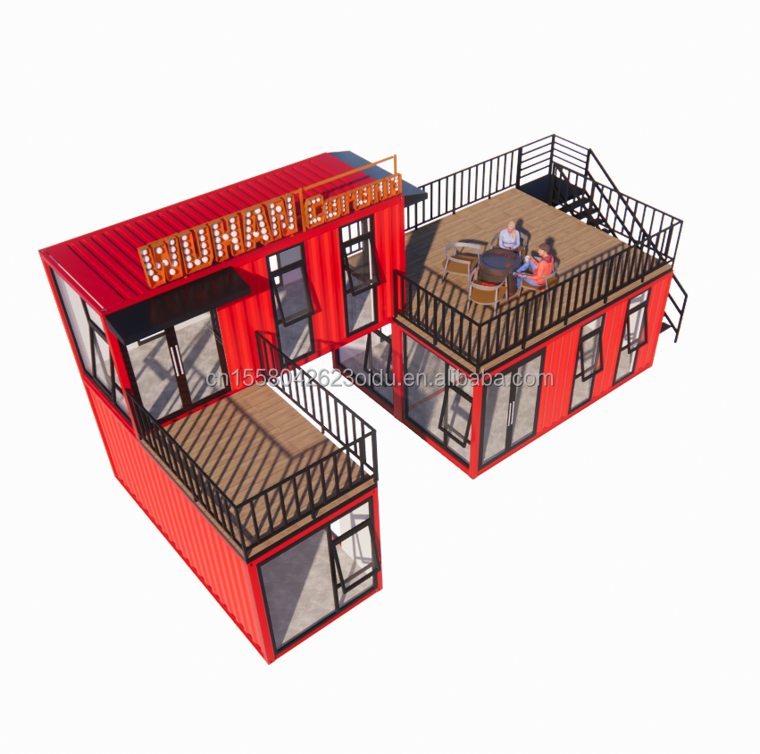 50/75/100mm Wave Sandwich Panel Container for Custom Hotel Made Bar Cafe Restaurant Store Shipping Container Coffee Shop