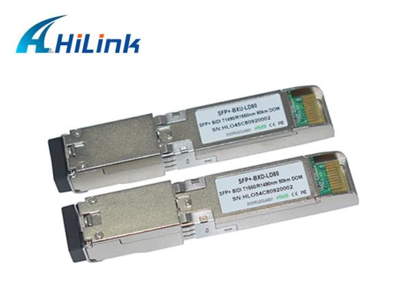 Single Fiber SFP Optical Module 10 GBASE-BX WDM 10G 1490/1550nm 80km DOM BiDi