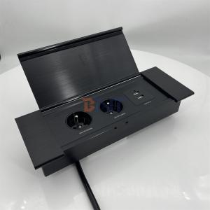 Wholesale office furniture 2 fr power plug hydraulic conference table pop-up built-in desktop electric pop up socket outlet from china suppliers