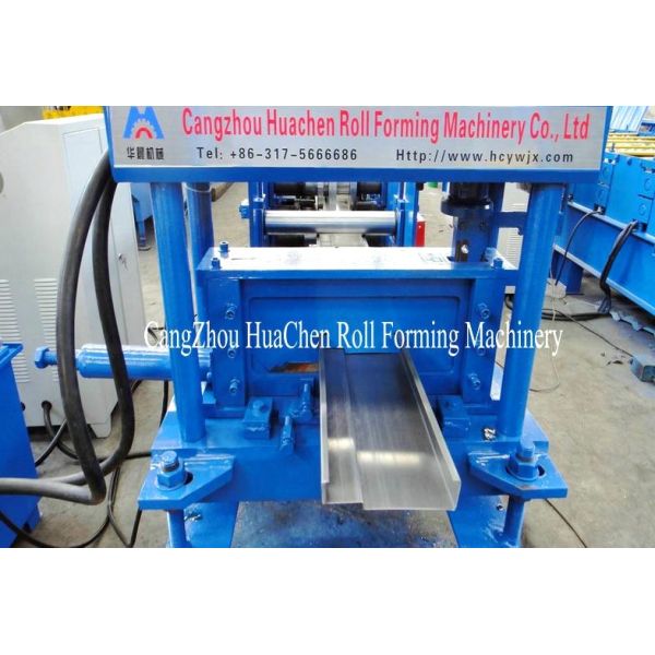 Galvanized Steel Door Frame Roll Forming Machine 1.2mm With Punch Lock Holes