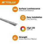 Recessed Diagonal Illuminated Strip Light PC Aluminum Alloy SMD2219 Beads 5W/7