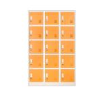 Gym Modern Metal Lockers Wardrobe Multi Functional Metal Storage Unit 15 Doors