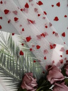 Wholesale AZO Free Little Girl Red Heart Embroidered Lace Fabric Evening Dress from china suppliers