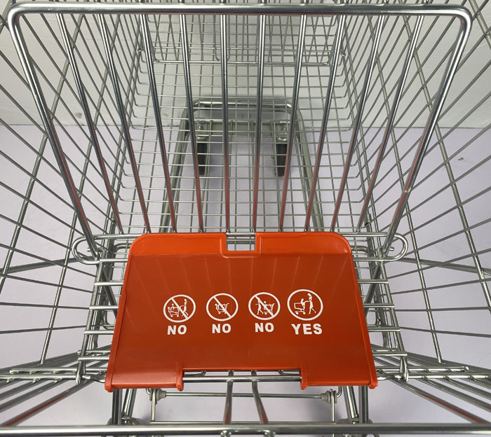 210 Liter German Large Shopping Trolley One Stop Shopping Cart With Foldable Beer Rack