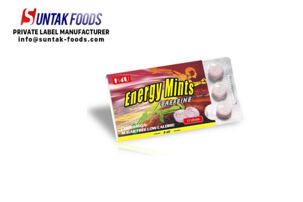High Energy Mints Candy For Healthy Supplement , Sugar Free Mints Blister Pack