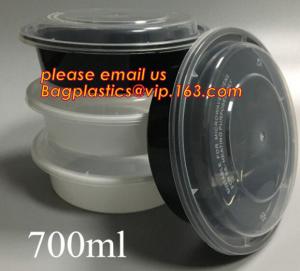 Wholesale white disposable plastic salad bowl,PLA 16oz 500ml plastic - disposable salad bowl with lid,PP disposable clear plastic from china suppliers