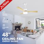 Decorative DC220V Solid Wood Ceiling Fan High Speed Energy Saving