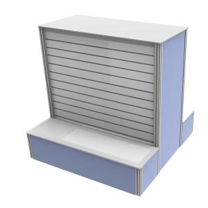 Wholesale Retail Shop Custom Tradeshow Booth Metal Material Slatwall Panel Display Rack from china suppliers