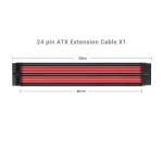 Sleeve Cable Extension ATX Power Supply Extension Cable PSU 18AWG 300mm Black