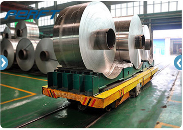 Electric Coil Rail Transfer Car for Industrial use Aluminum Motorized Coil Transfer Cart