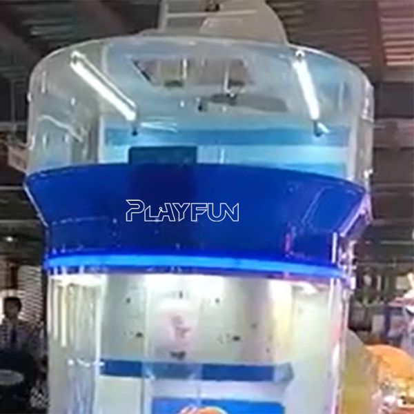 Playfun 2024 Hot Sale Coin-Operated 100mm Large Capsule Toy Ball Drop Prize Vending Machine for Children
