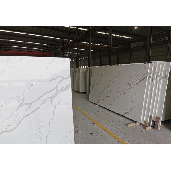 Gray Vein Calacatta Gold Marble 72"x 36" Artificial Quartz Stone
