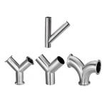 Equal Straight Reducing Stainless Steel Tri Clamp Pipe Y Shape Tee Pipe Fittings